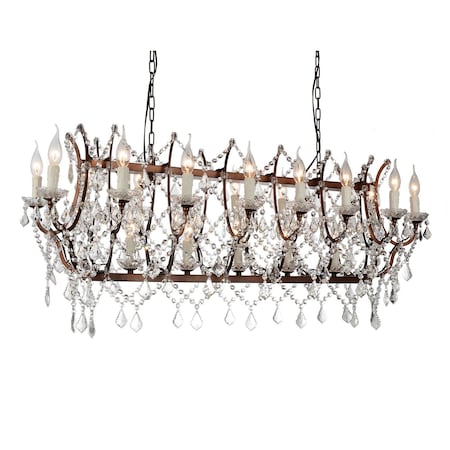 Cwi Lighting Phraya 21 Light Up Chandelier With Light Brown Finish 9910P49-21-199